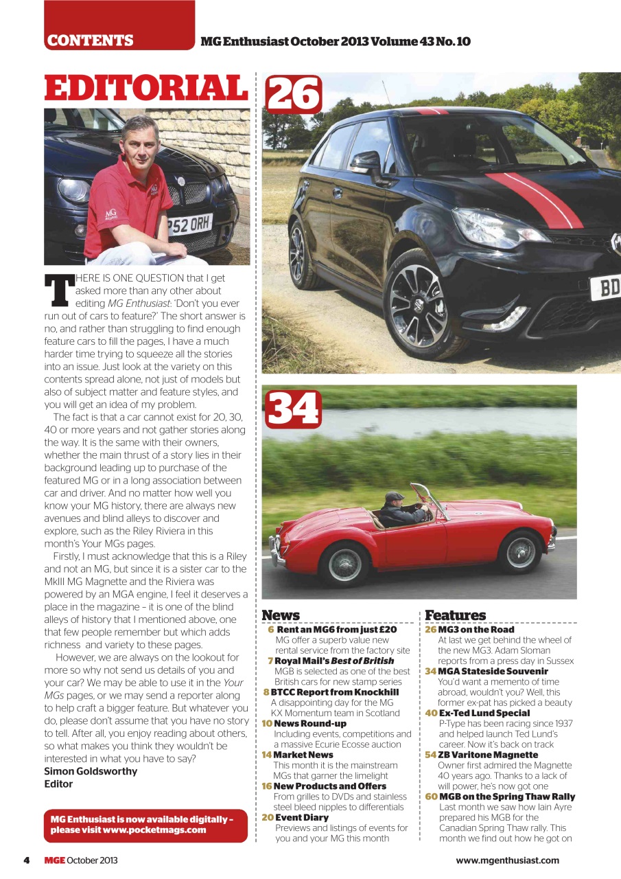 MG Enthusiast Preview Pages