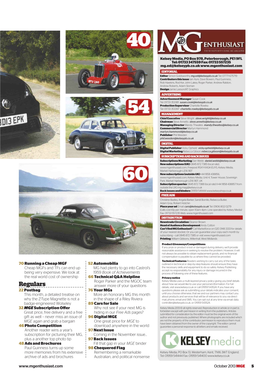 MG Enthusiast Preview Pages