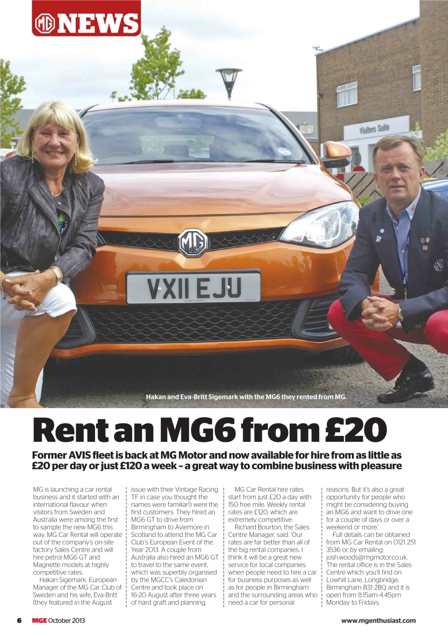 MG Enthusiast Preview Pages