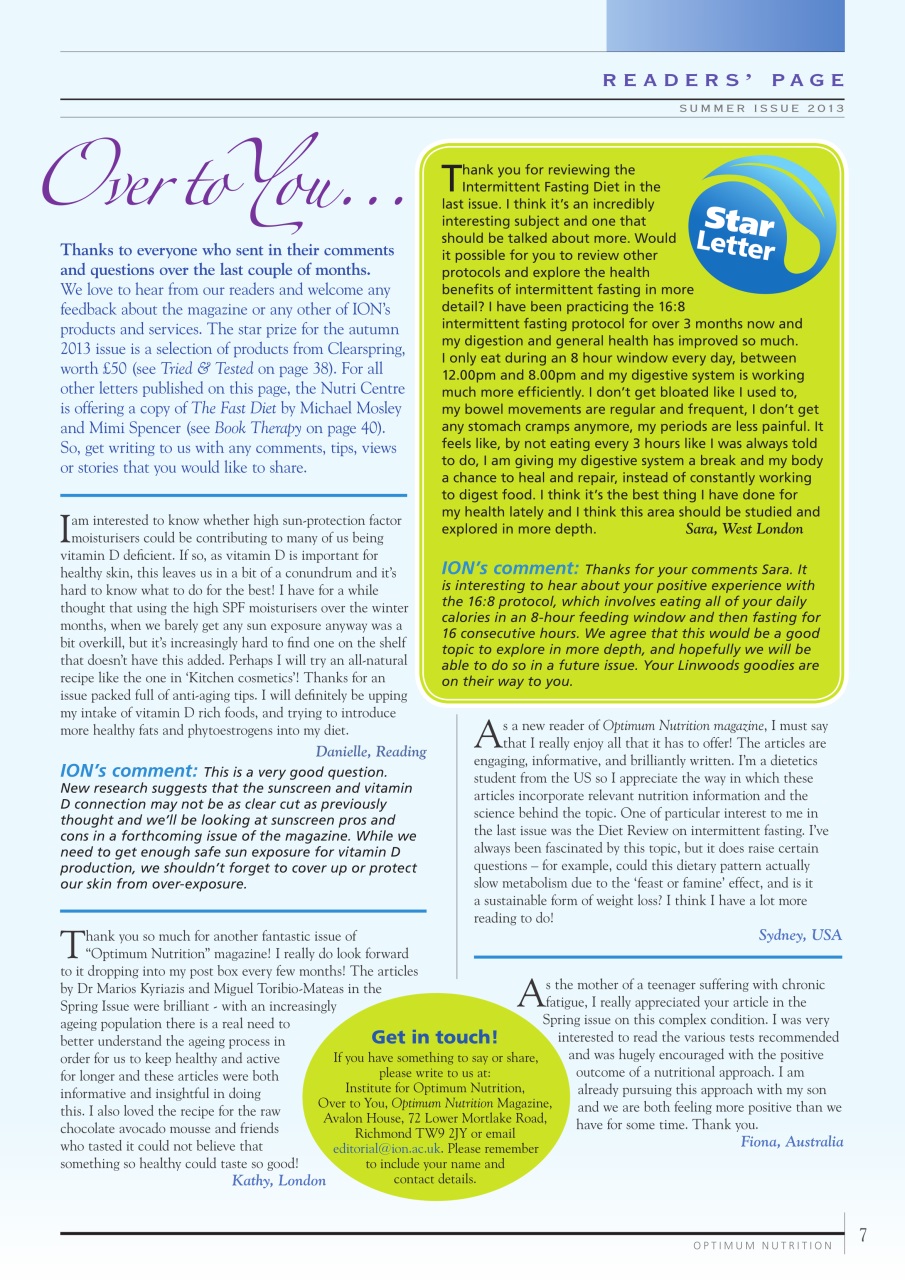 Optimum Nutrition Preview Pages