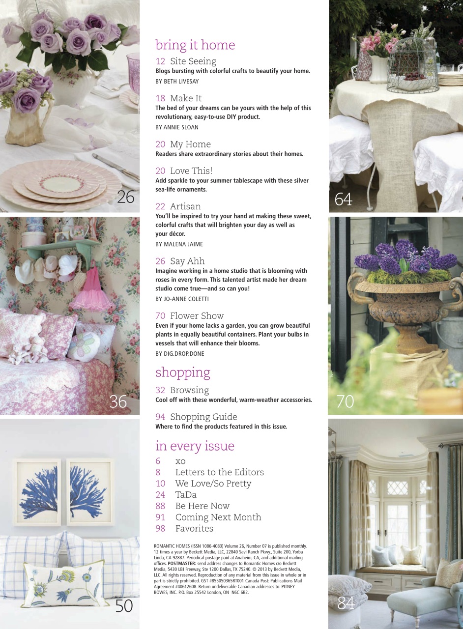 Romantic Homes Preview Pages