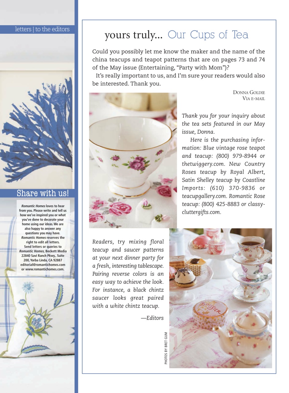 Romantic Homes Preview Pages