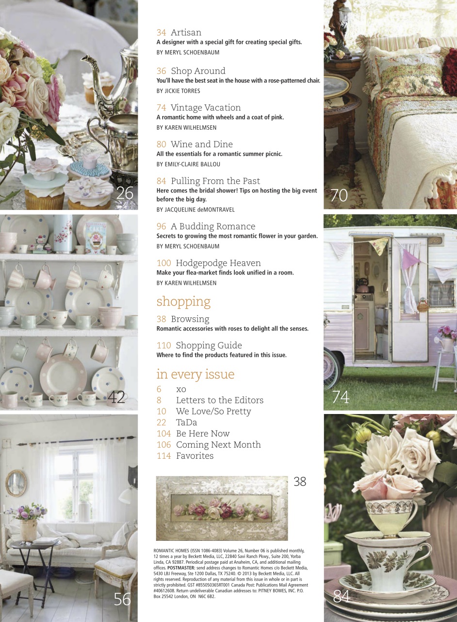 Romantic Homes Preview Pages
