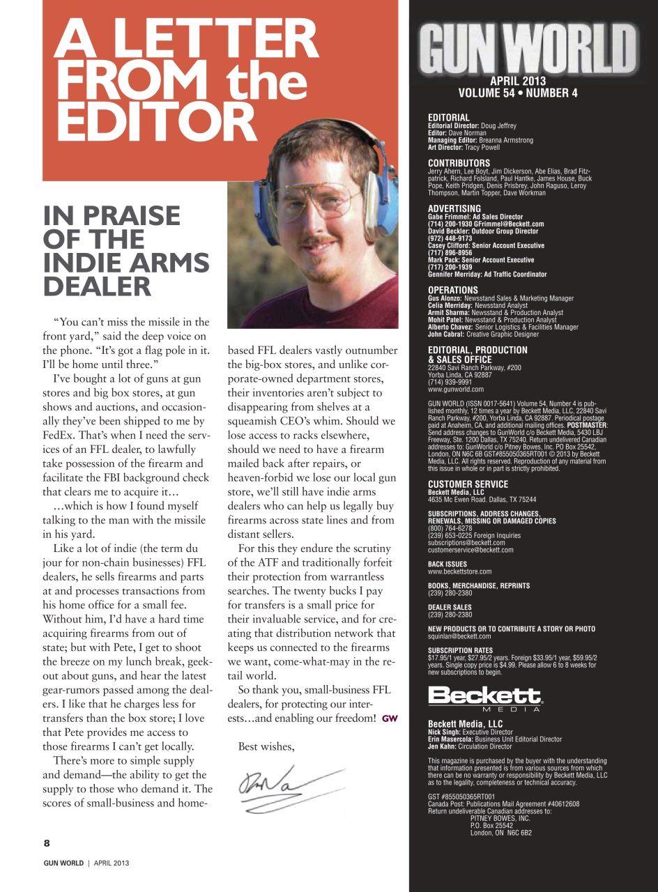Gun World Preview Pages