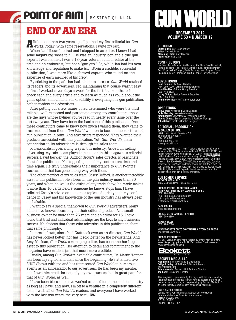 Gun World Preview Pages