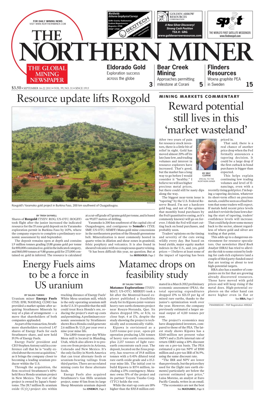 The Northern Miner Preview Pages