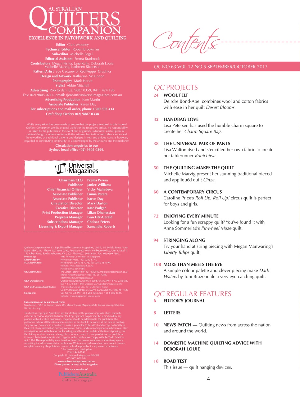 Quilters Companion Preview Pages