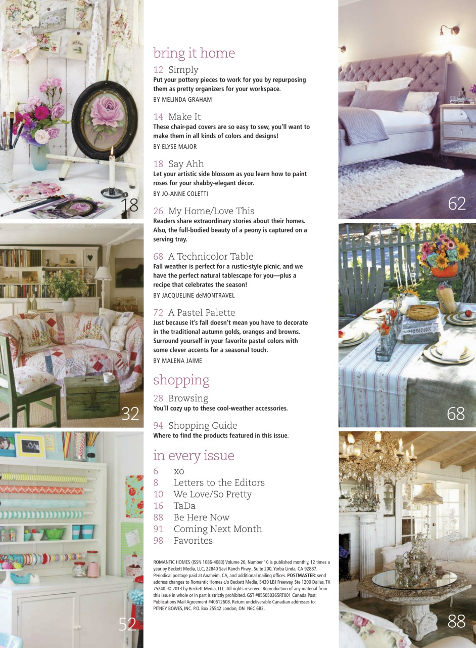 Romantic Homes Preview Pages