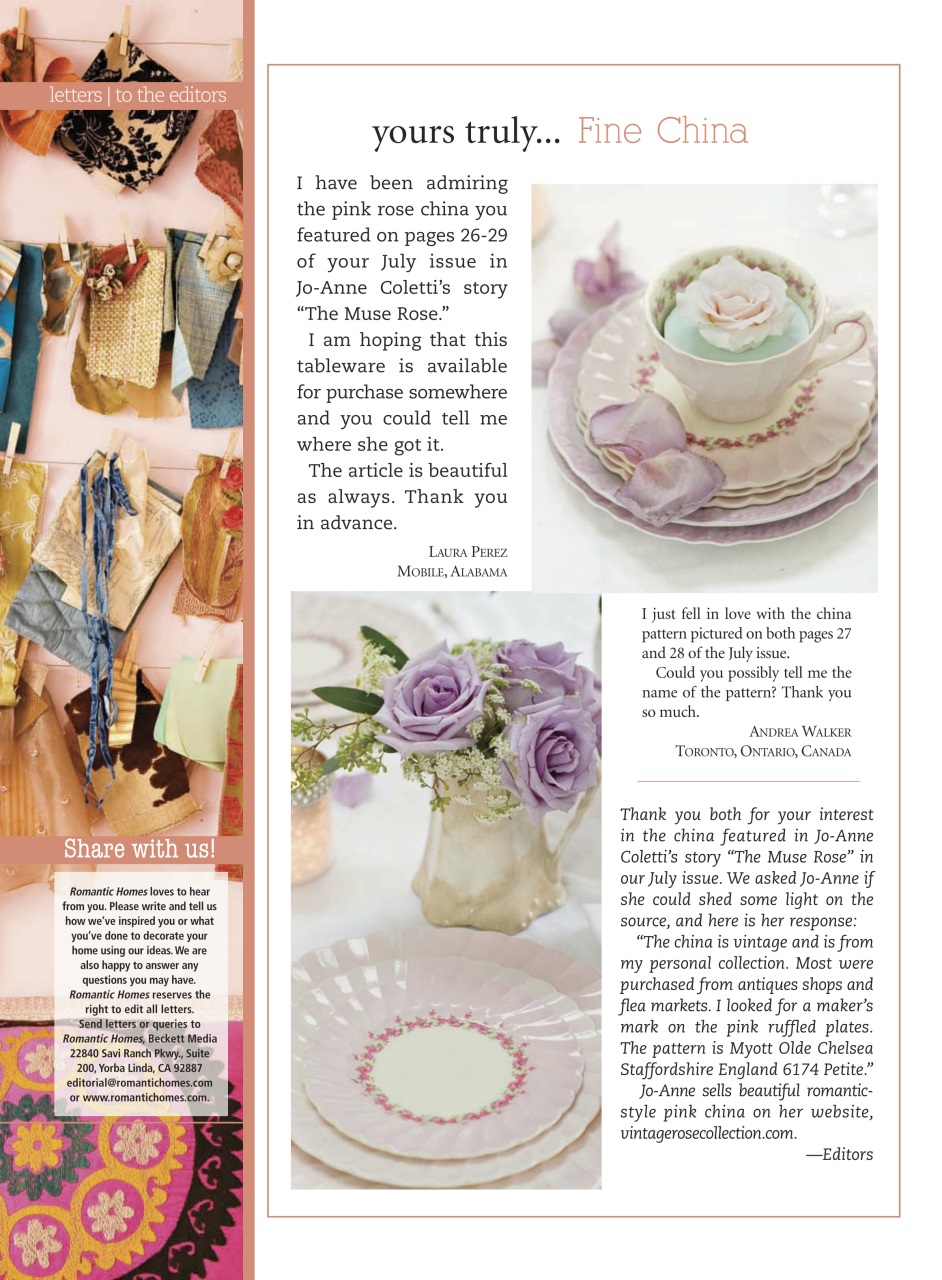 Romantic Homes Preview Pages