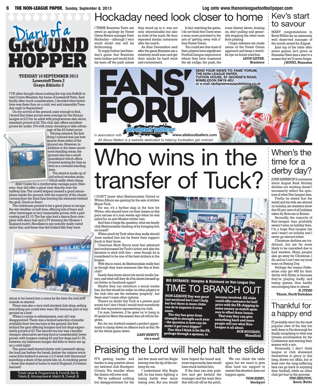 The Non-League Football Paper Preview Pages