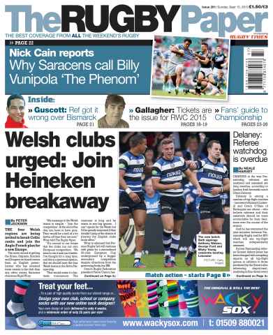 The Rugby Paper issue Sunday 15th September 2013