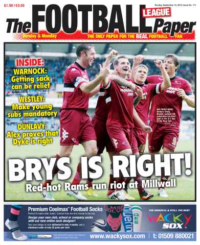 The Football League Paper issue Sunday 15th September 2013