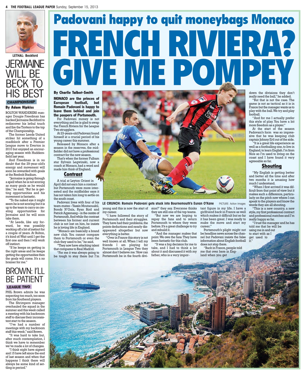 The Football League Paper Preview Pages