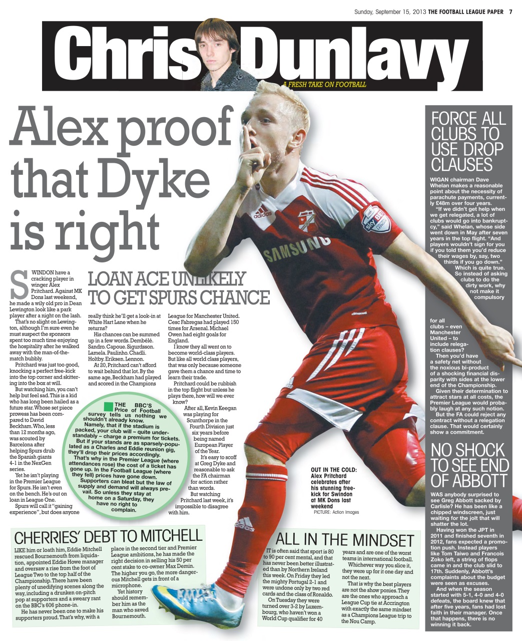 The Football League Paper Preview Pages