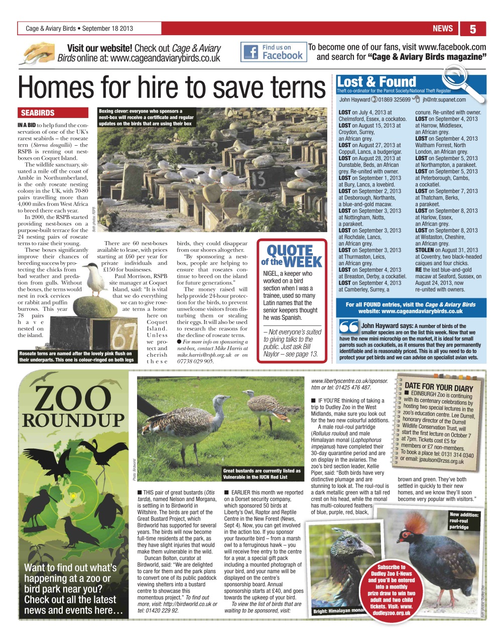 Cage & Aviary Birds Preview Pages