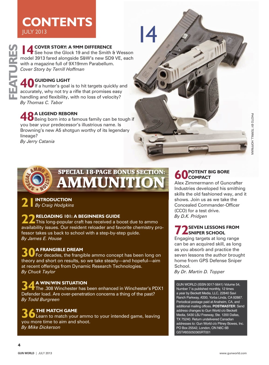 Gun World Preview Pages
