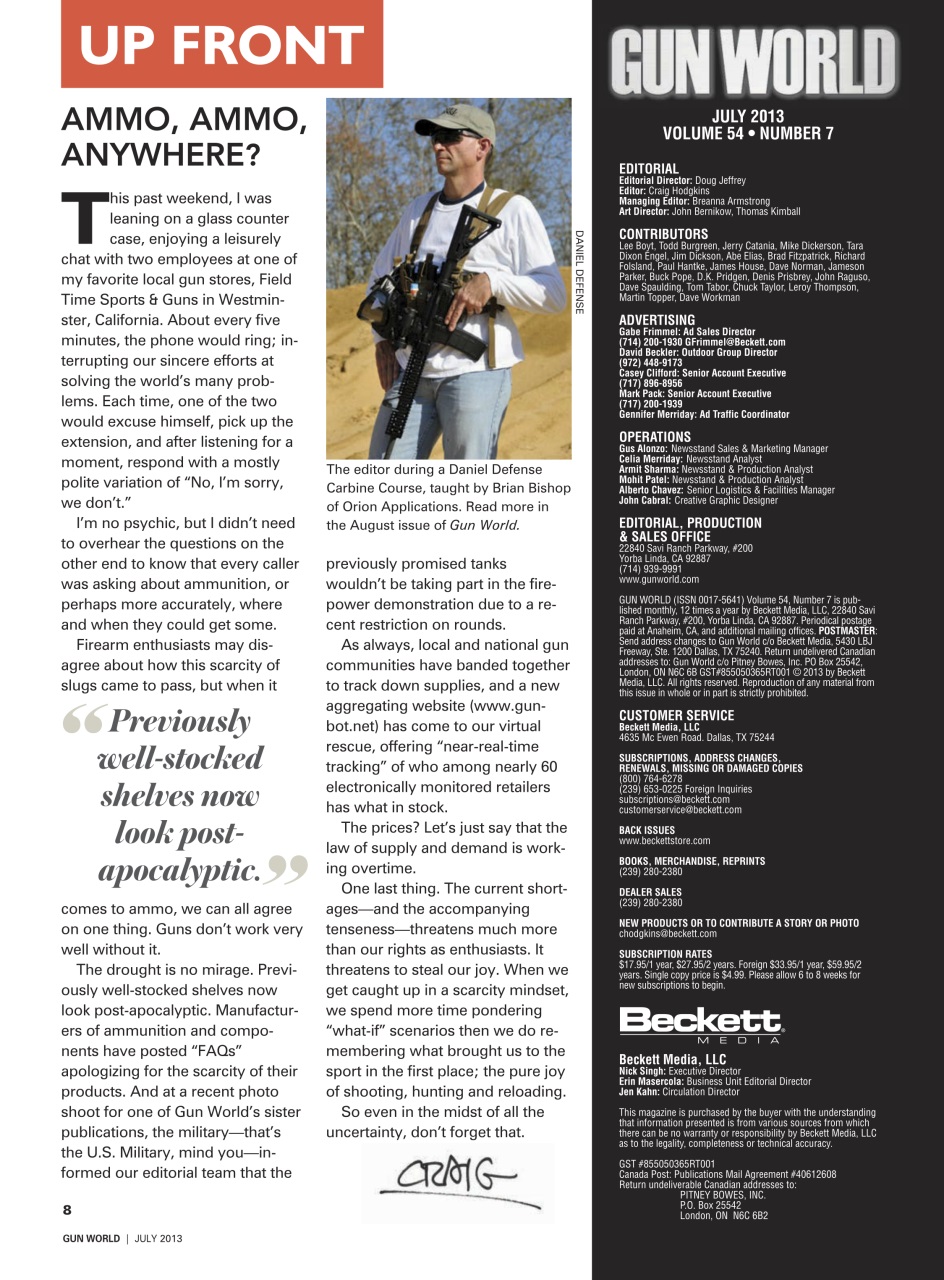 Gun World Preview Pages