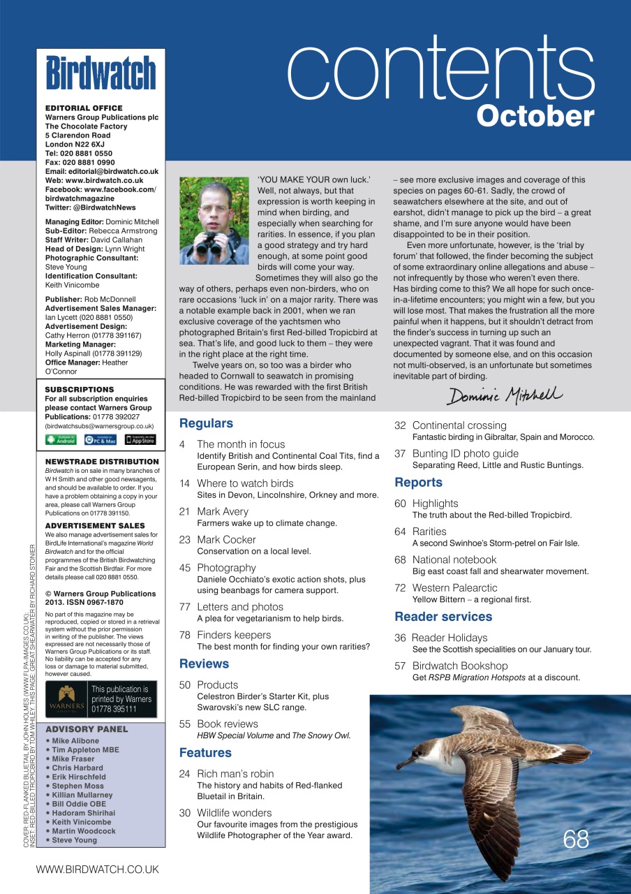 Birdwatch Magazine Preview Pages