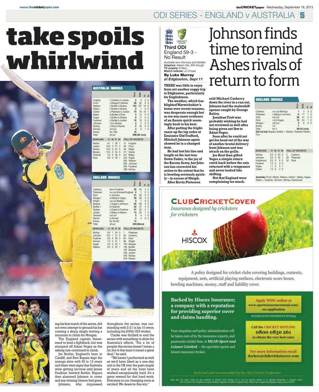 The Cricket Paper Preview Pages