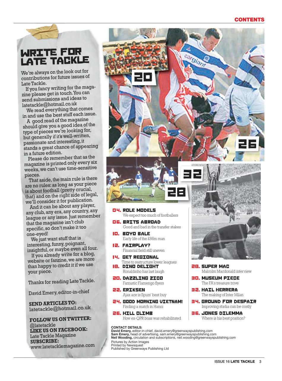 Late Tackle Football Magazine Preview Pages