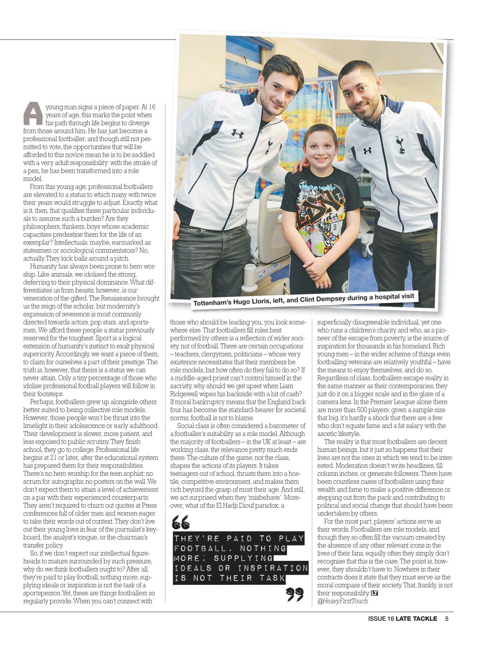 Late Tackle Football Magazine Preview Pages