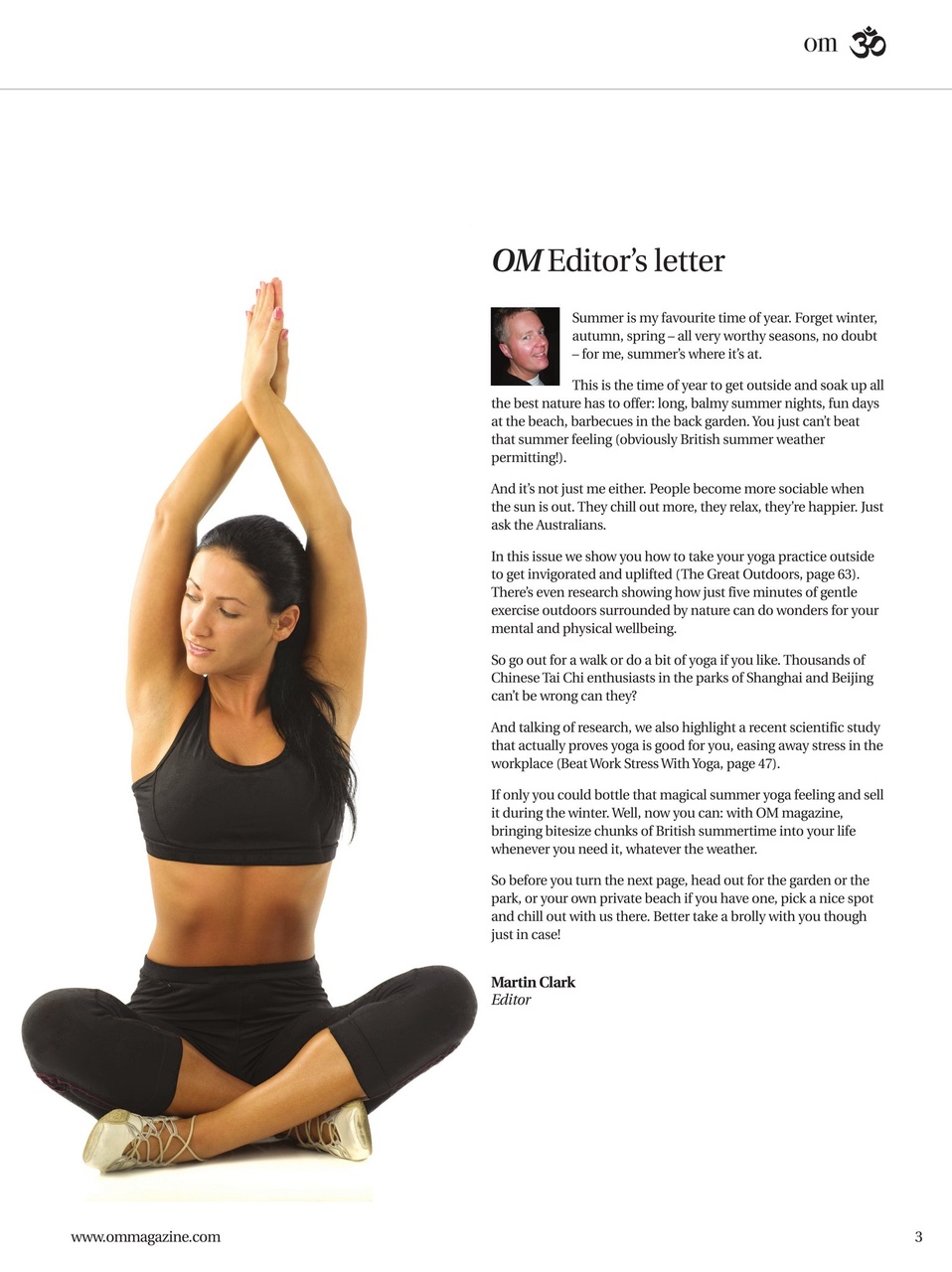 OM Yoga Magazine Preview Pages