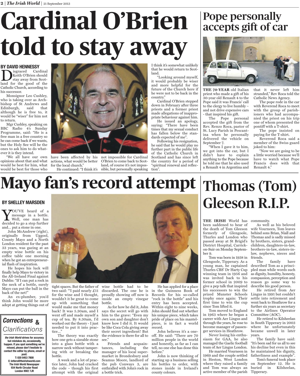 Irish World Preview Pages