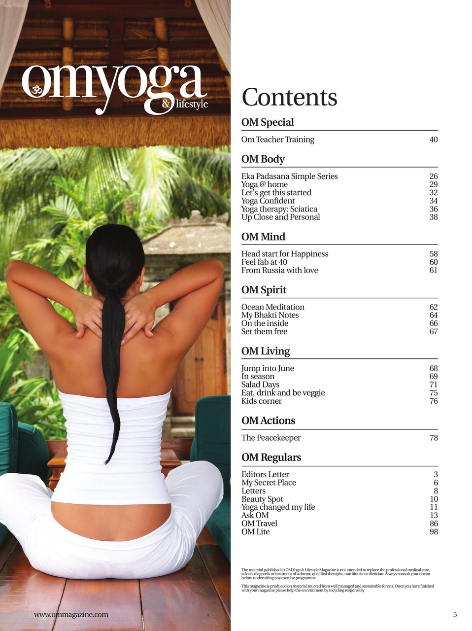 OM Yoga Magazine Preview Pages