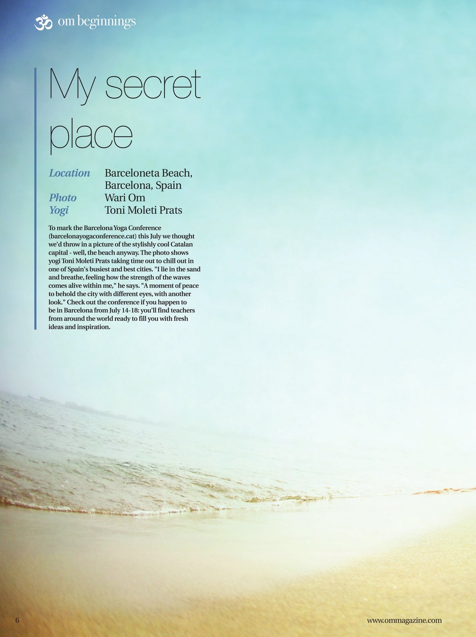 OM Yoga Magazine Preview Pages