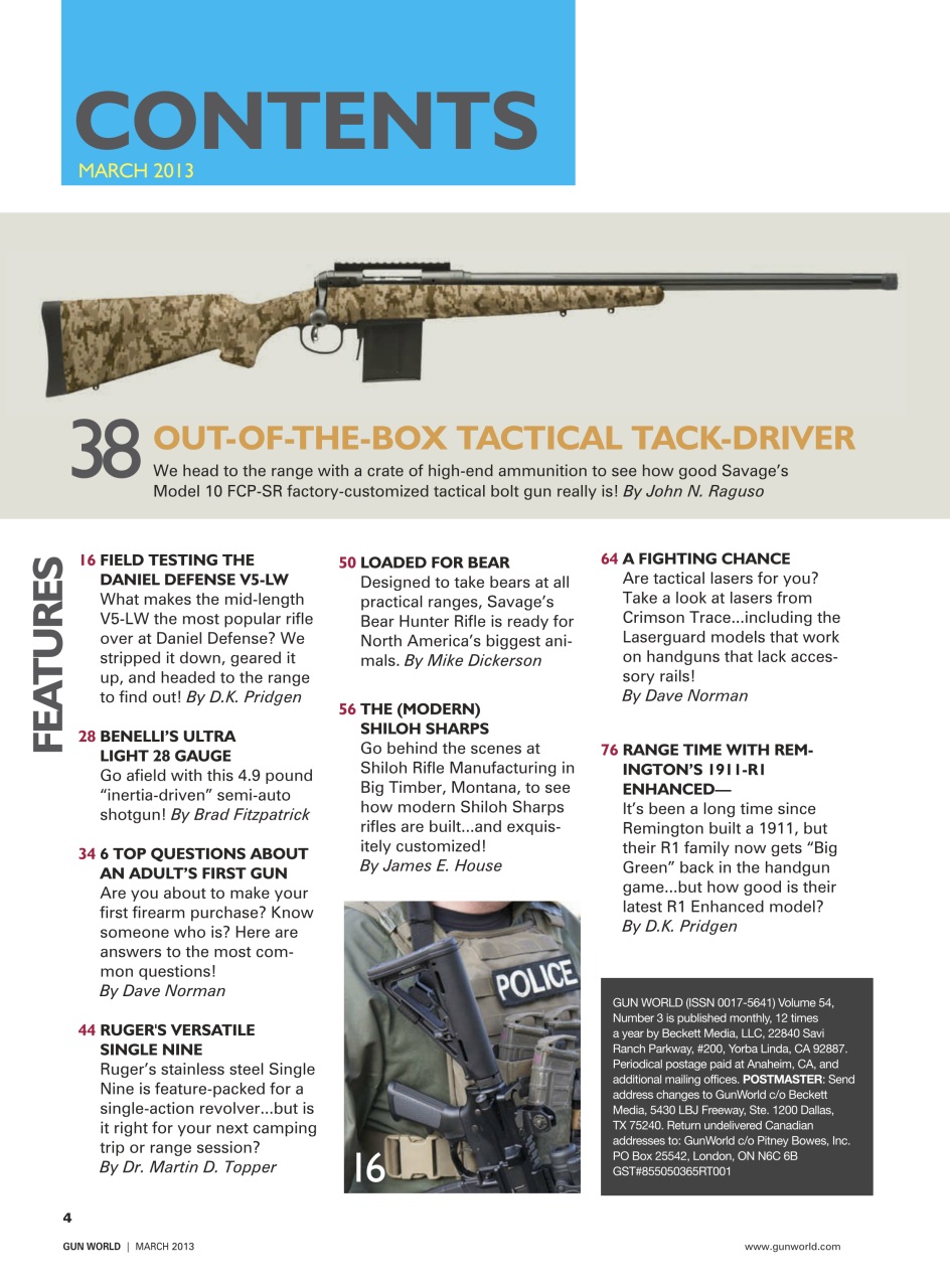 Gun World Preview Pages