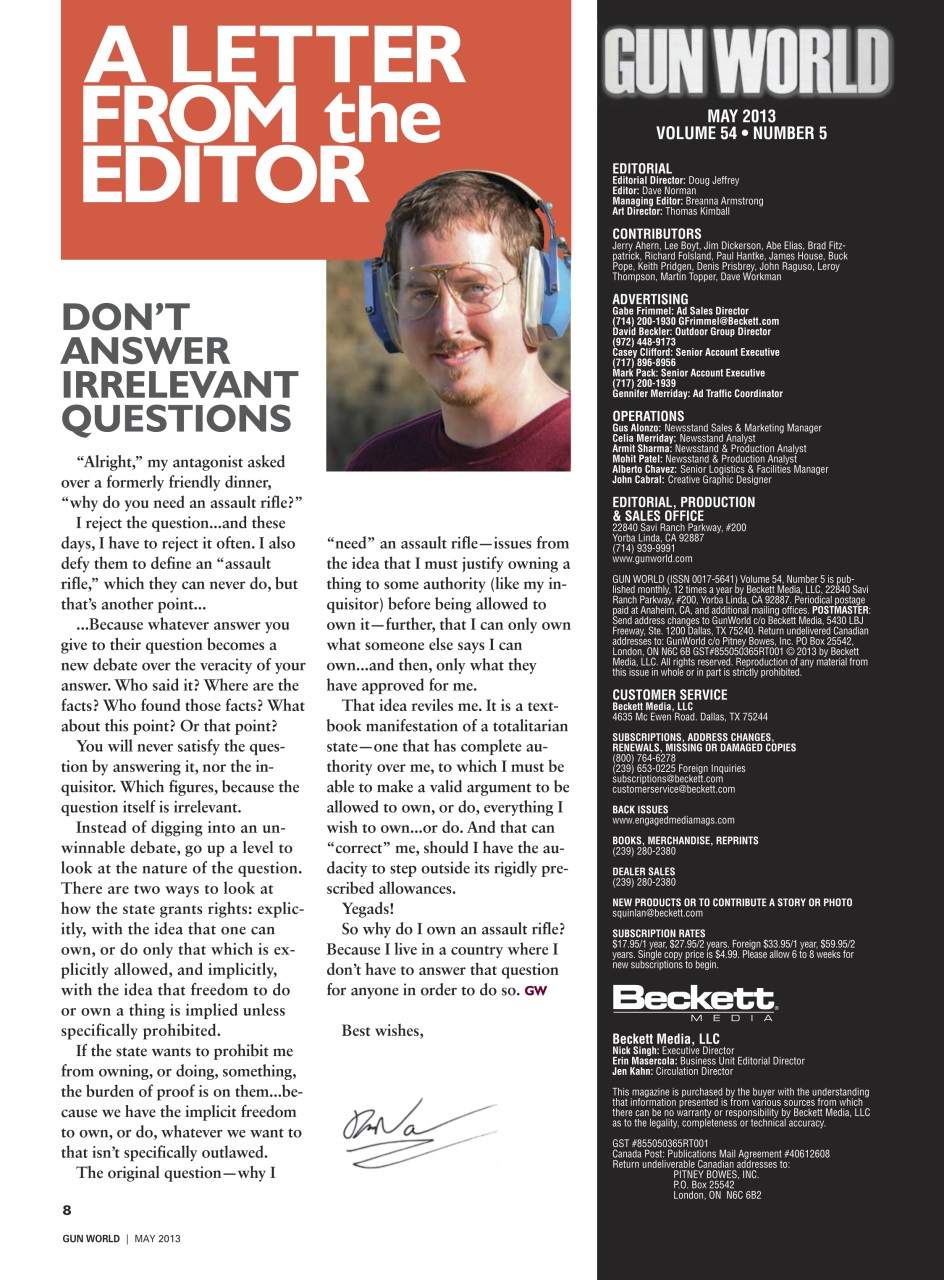 Gun World Preview Pages