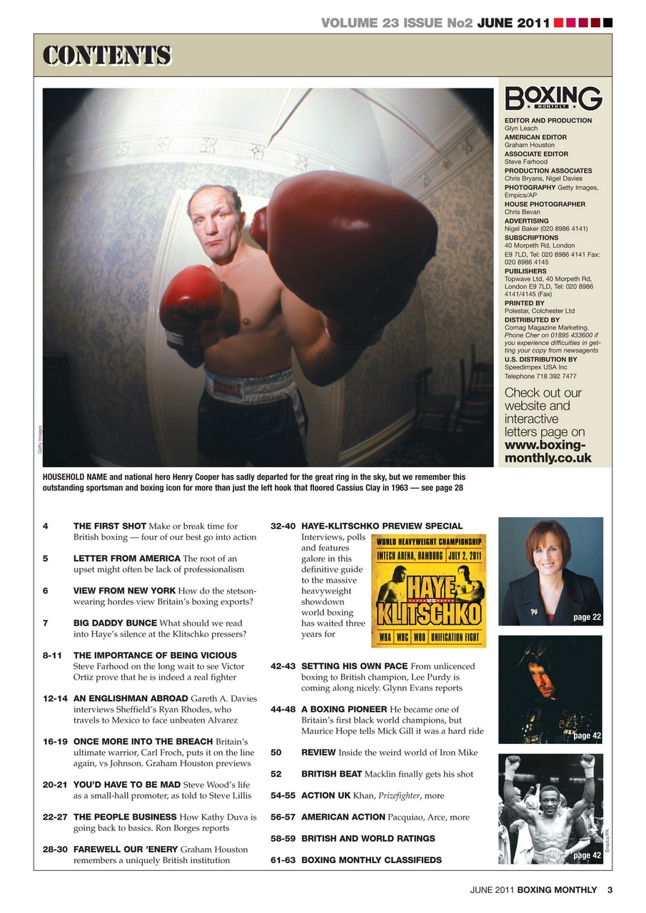 Boxing Monthly Preview Pages