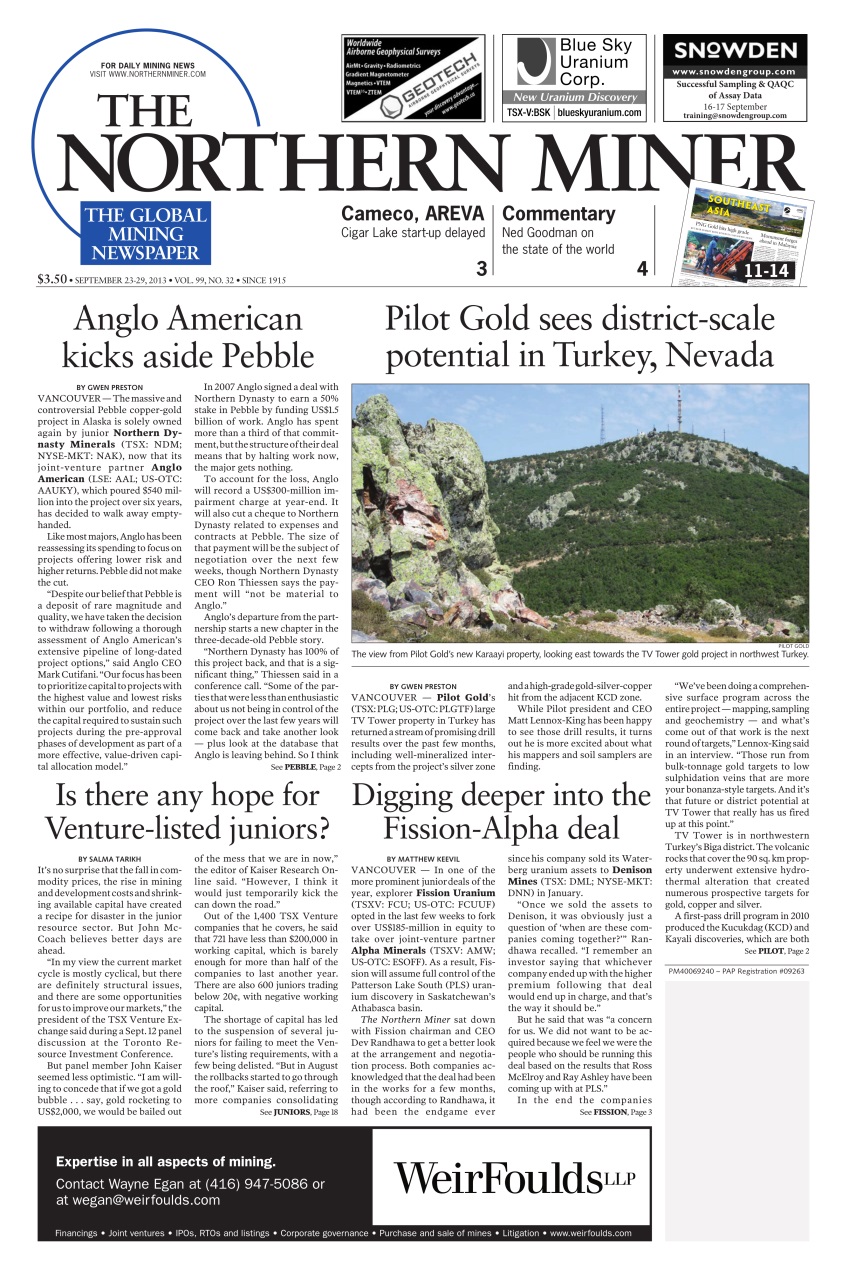 The Northern Miner Preview Pages