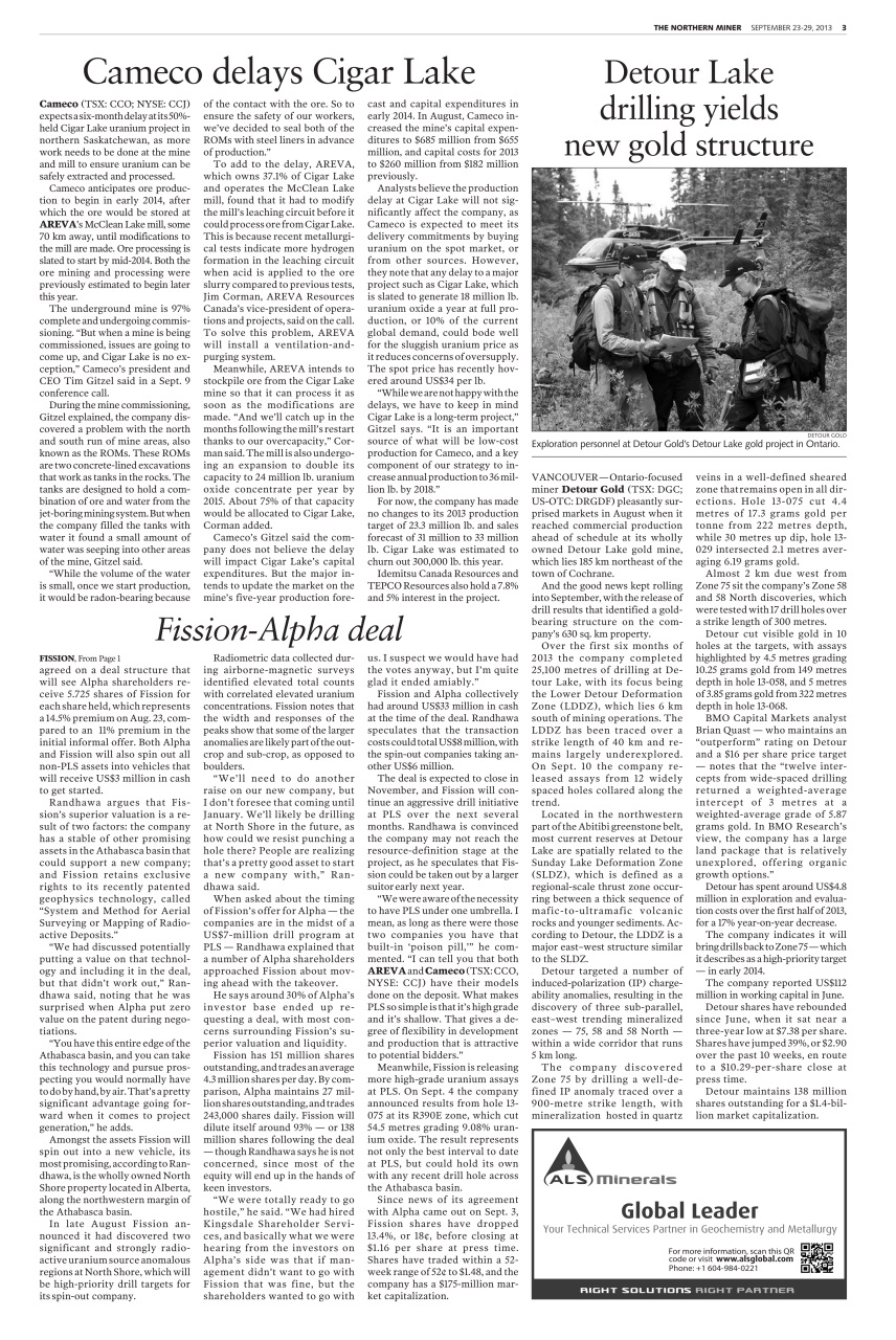 The Northern Miner Preview Pages