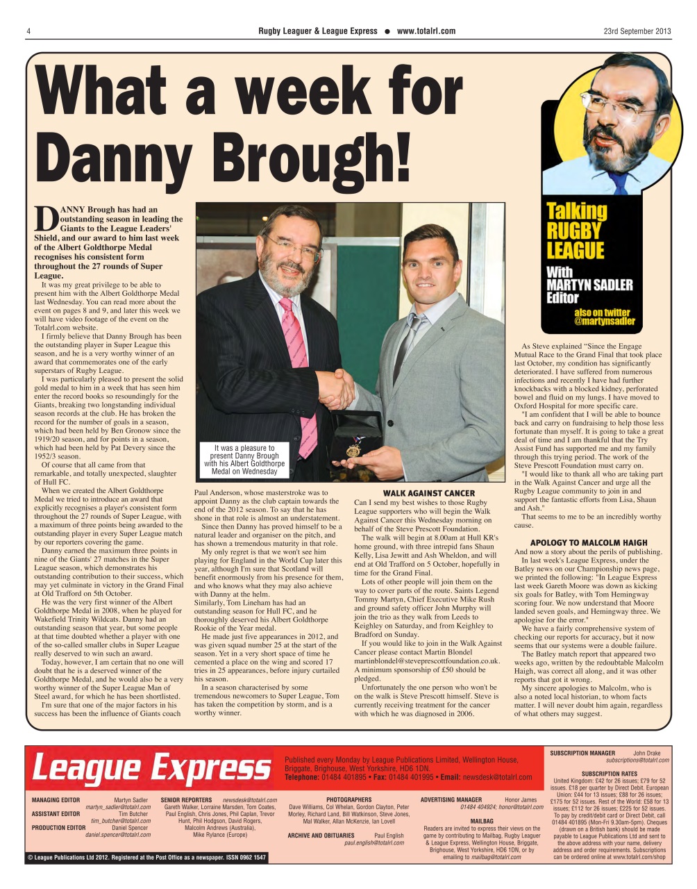 League Express Preview Pages