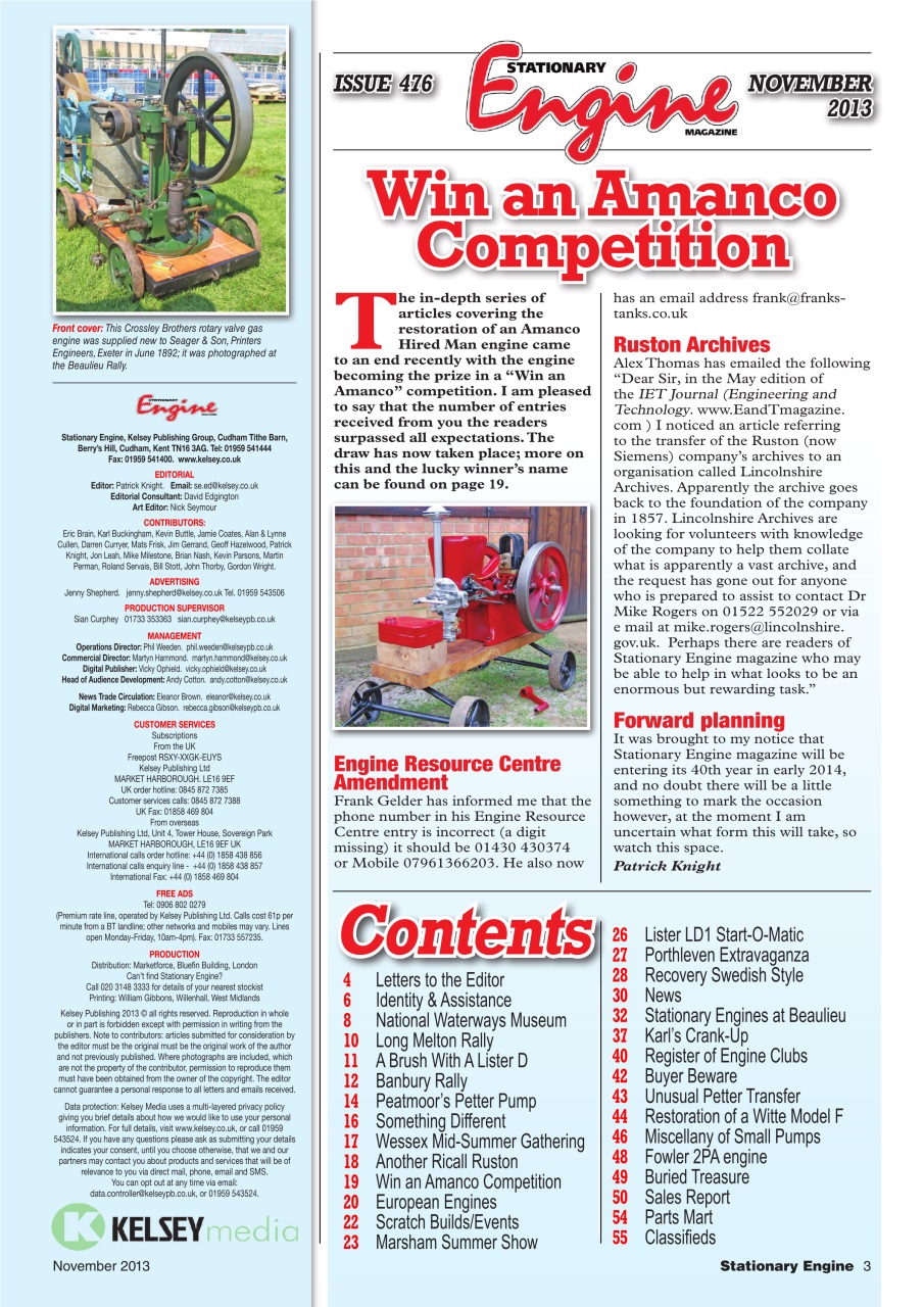 Stationary Engine Preview Pages
