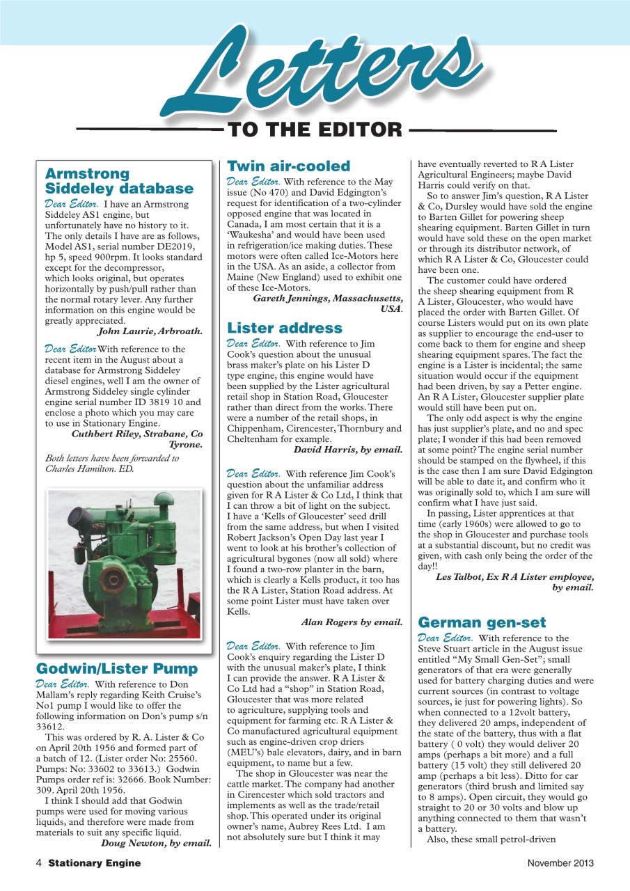 Stationary Engine Preview Pages