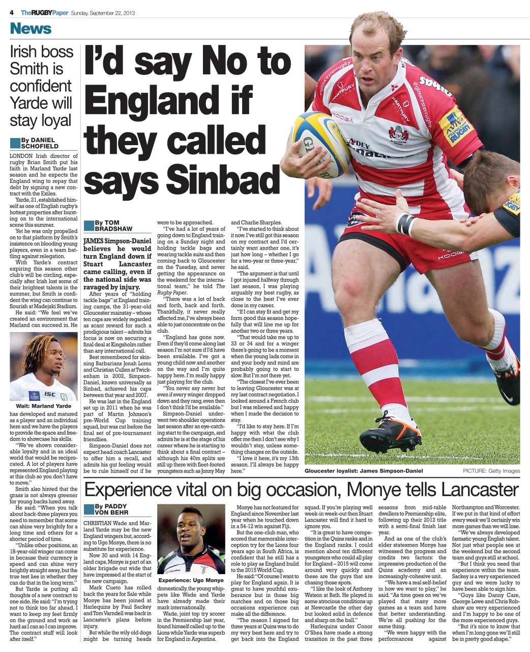 The Rugby Paper Preview Pages