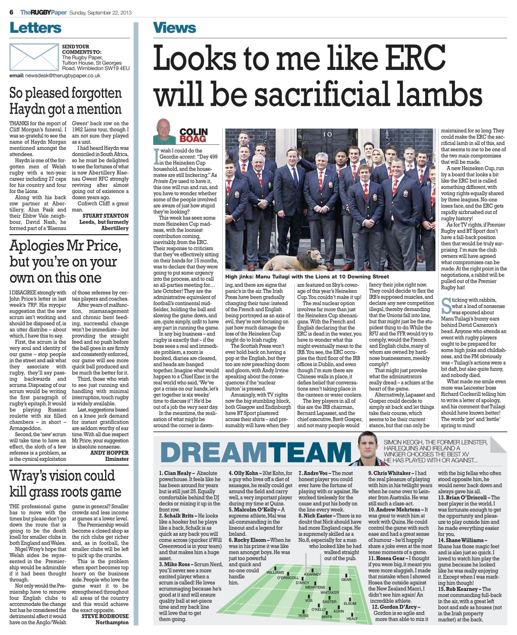 The Rugby Paper Preview Pages