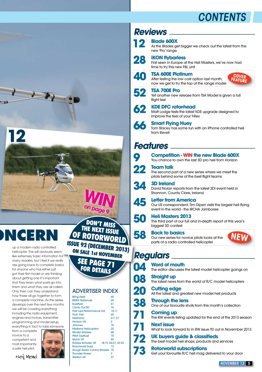 Radio Control Rotor World Preview Pages