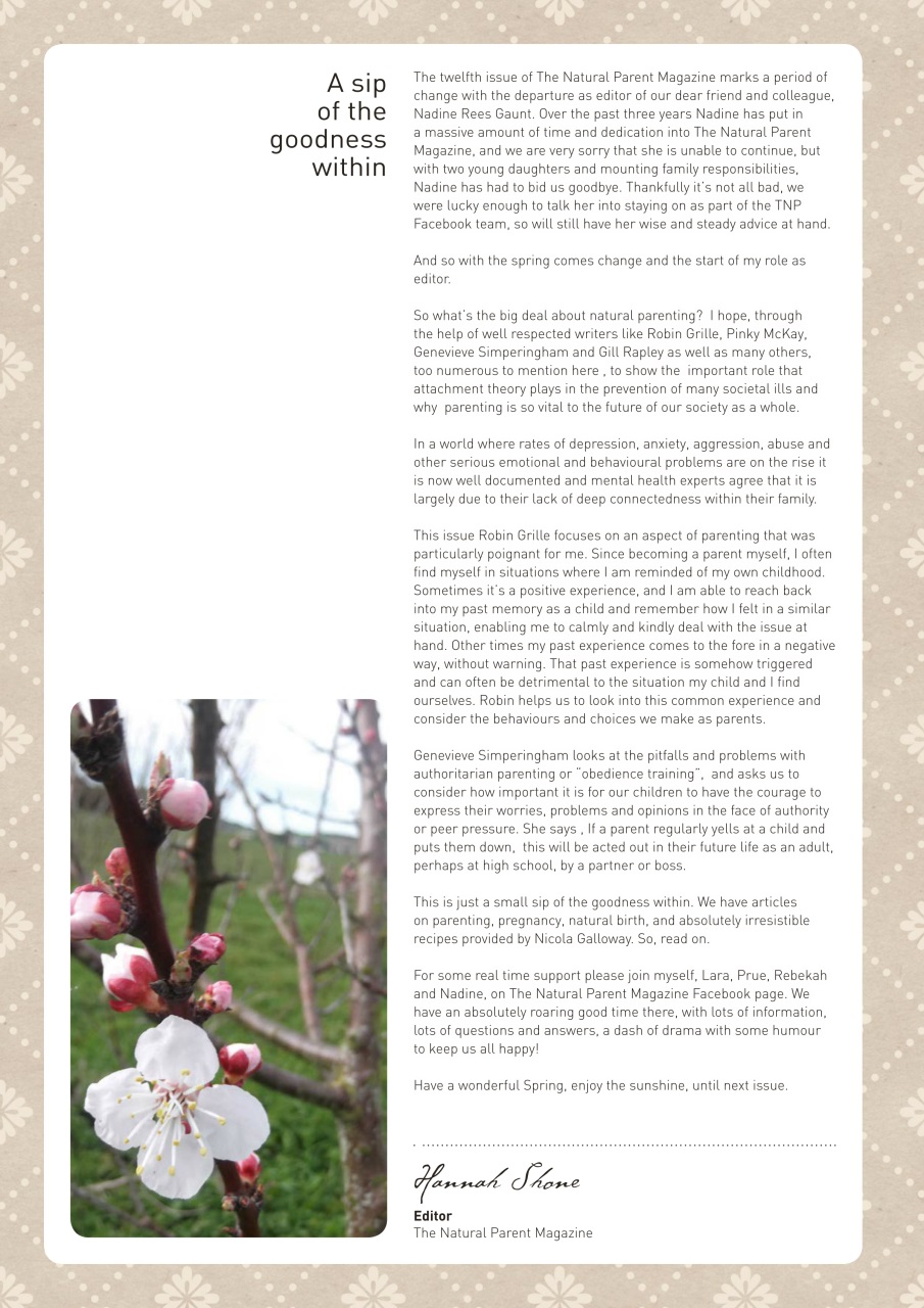 The Natural Parent Magazine Preview Pages