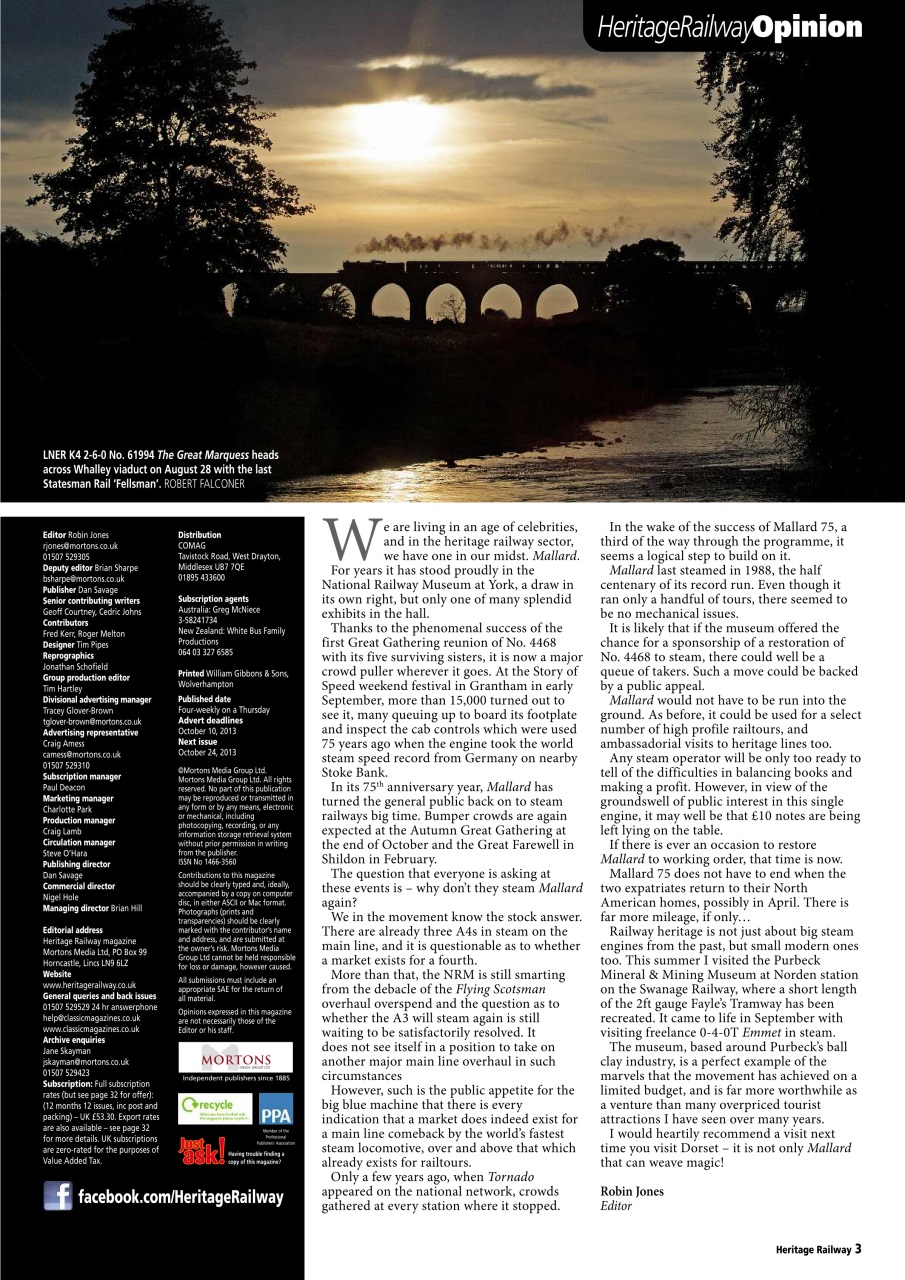 Heritage Railway Preview Pages