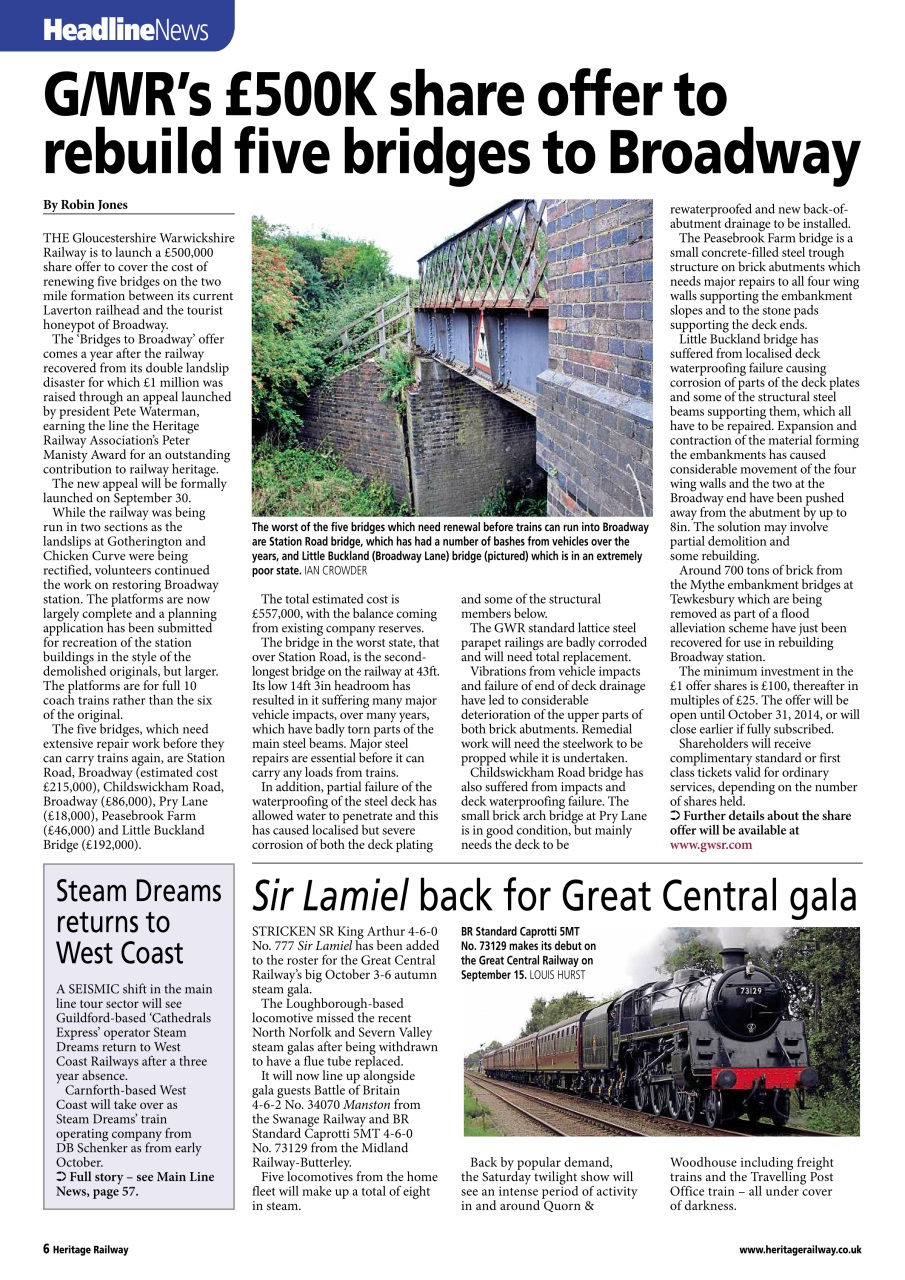 Heritage Railway Preview Pages