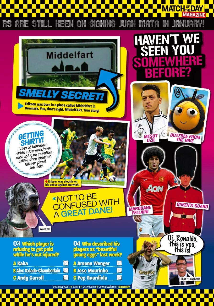Match of the Day Preview Pages