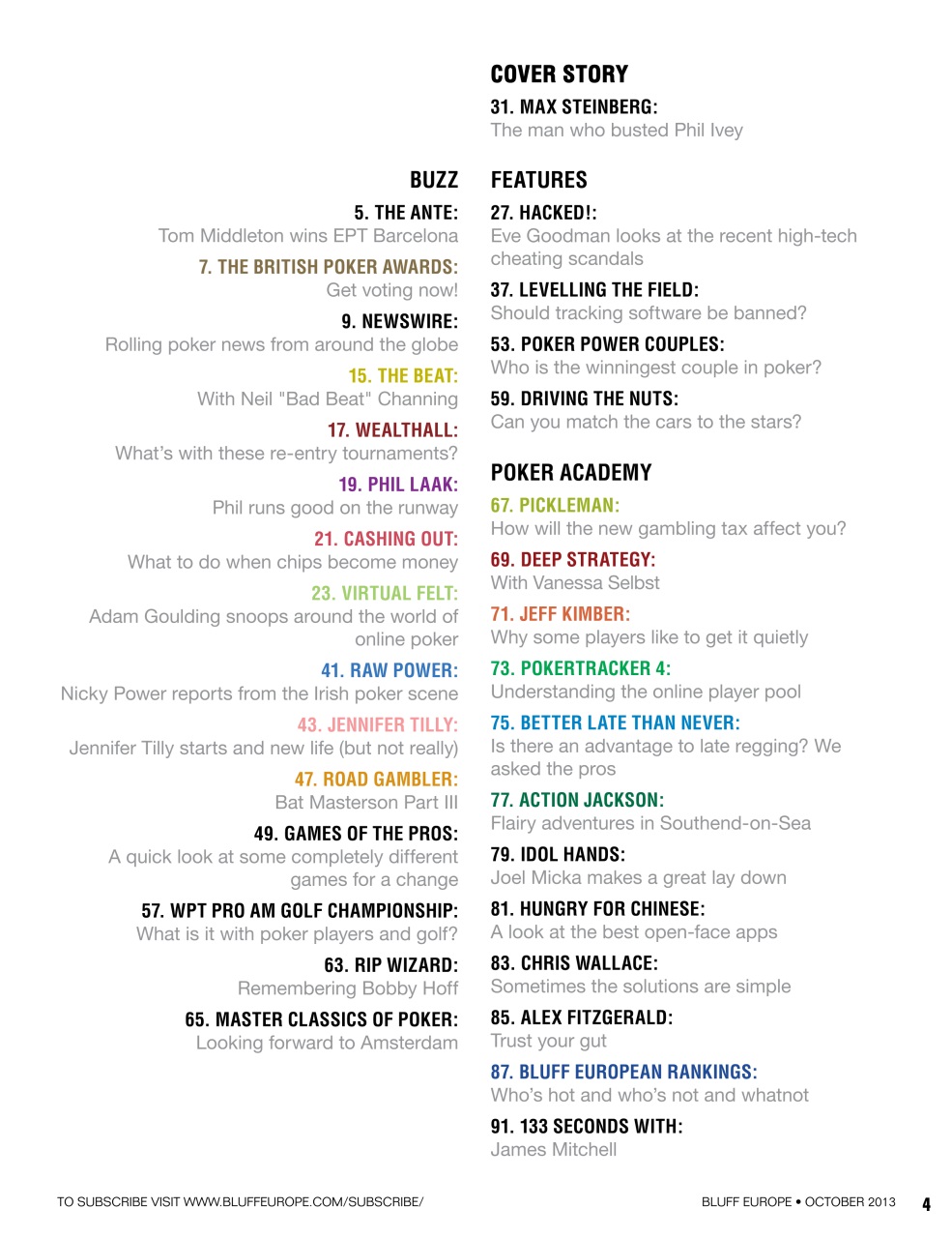 Bluff Europe Preview Pages