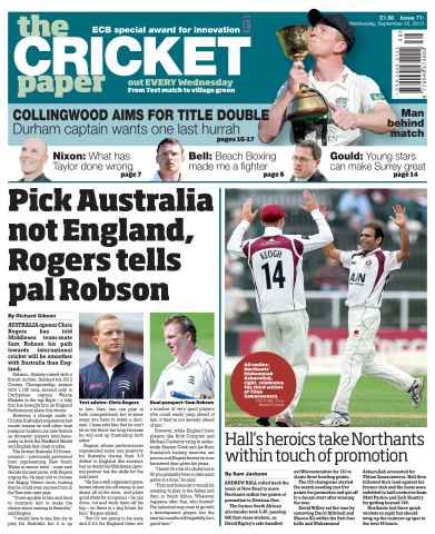 The Cricket Paper issue Wednesday 25th September 2013