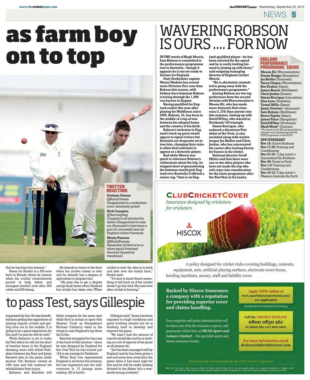 The Cricket Paper Preview Pages