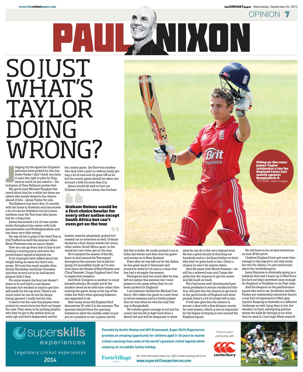 The Cricket Paper Preview Pages