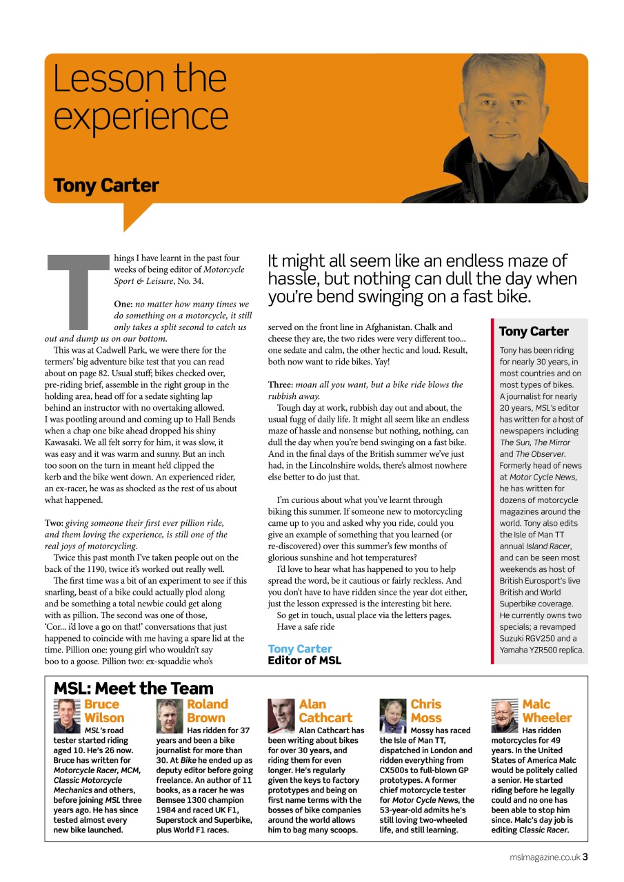 Motorcycle Sport & Leisure Preview Pages