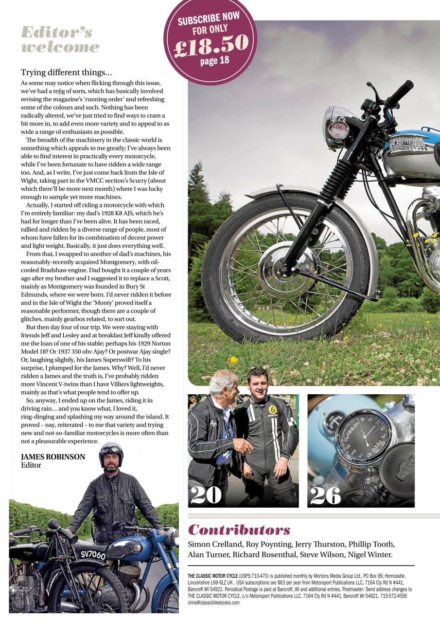 The Classic MotorCycle Preview Pages
